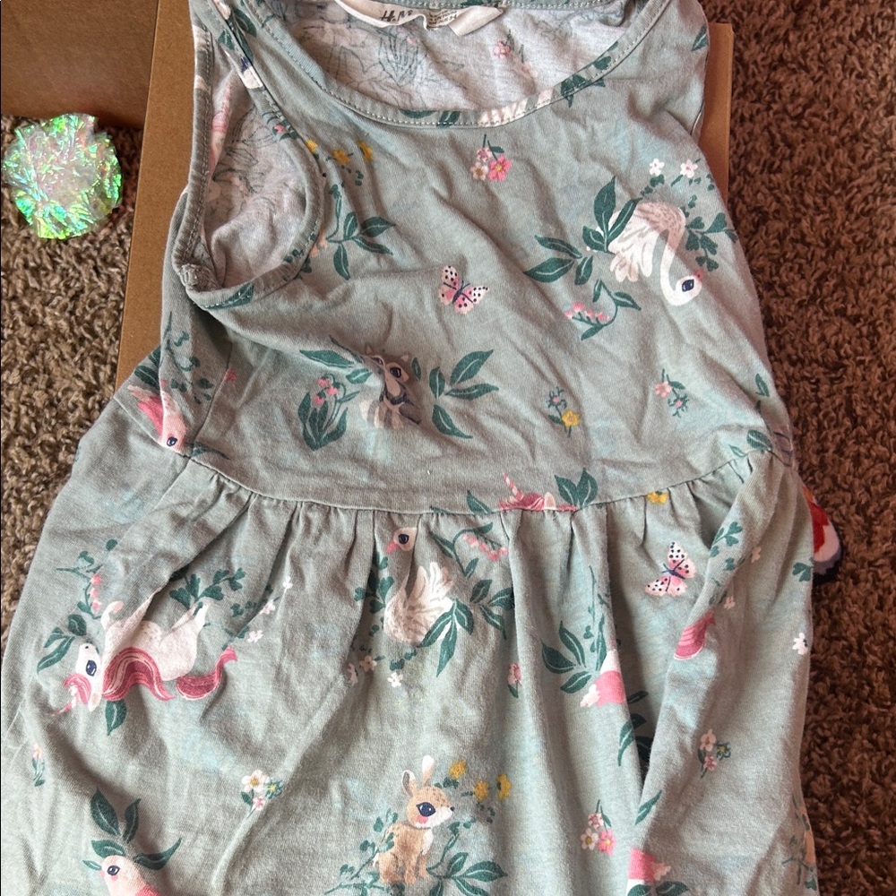 H&M Gray Patterned Dress